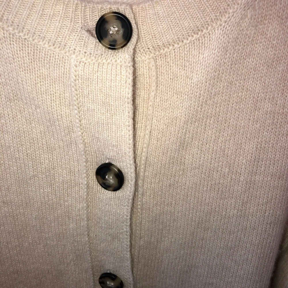 Share G. Label by Goop Virgin Wool Cardigan, No Belt, MED, Oatmeal, MSG 595 - Picture 3 of 11